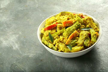 Kerala cuisine- Aviyal mixed vegetable curry.