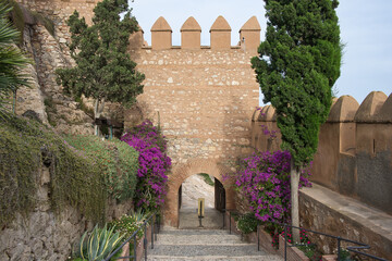 Fototapeta na wymiar Alcazaba de Almeria, castle and fortress. Andalusia, Spain ..
