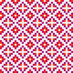 Fototapeta premium Abstract Cross Pattern generative computational art illustration