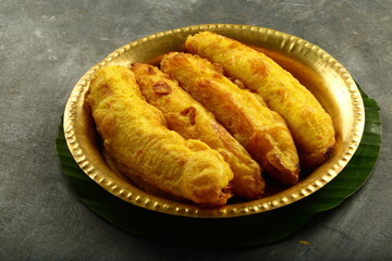 Homemade crispy fried bananas ,pazhampori from Kerala cuisine.