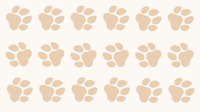 Paw print seamless. Traces of Cat Textile Pattern. Cat footprint seamless pattern. Pet paw pattern with flat icons. color animal tracks texture. Dog, cat footprint background, abstract foot print