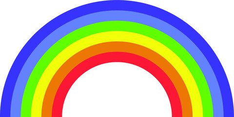 Rainbow vector icon isolated on white background