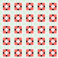 Fototapeta premium Abstract Cross Pattern generative computational art illustration