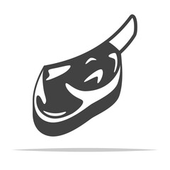 Obraz premium Ribeye steak icon vector isolated
