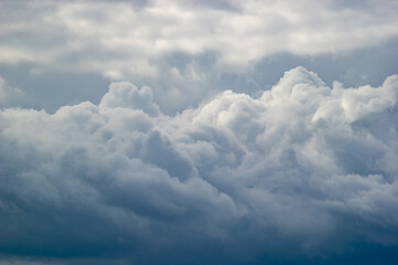 Thunderclouds in the sky on a spring day