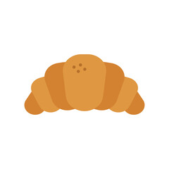 Croissant Vector Icon in Flat Style. A croissant is a buttery, flaky, pastry of Austrian origin, but mostly associated with France. Vector illustration icon for app, web, or logo