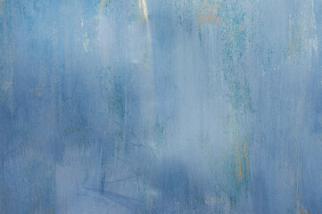 Blue Rusty textured metal background. Copy space for designers.