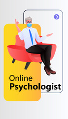 psychologist in mask solving psychological problem of patient online consultation psychotherapeutic counseling