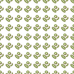 Isolated little green abstract kiwi elements seamless doodle pattern. Fresh organic food backdrop. Summer style.