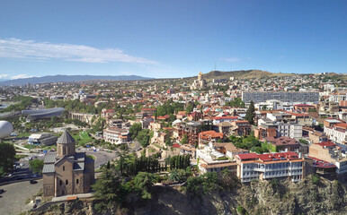 Fototapeta na wymiar Tbilisi cityscape of ancient center