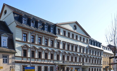 Historisches Bauwerk in der Altstadt von Weimar, Thüringen
