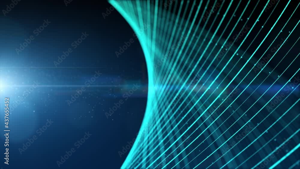 Poster line twist and rotate technology abstract background. 3d rendering animation 4k