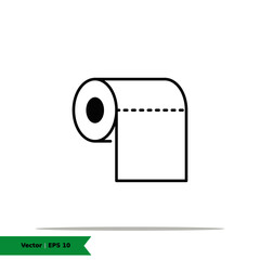 Toilet Tissue Paper Roll Icon Illustration. Vector Line Icon EPS 10