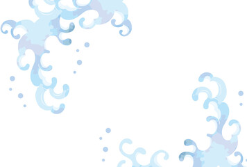 水彩の波のベクターイラスト素材