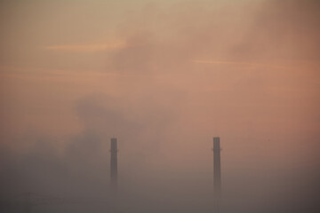 smoke from a chimney