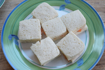 sandwiches at the smoked salmon