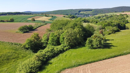 Luftaufnahme mit Drohne, Agrarlandschaft