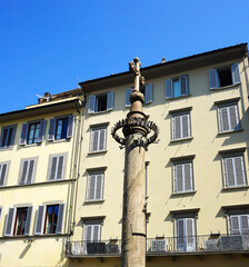 Fototapeta na wymiar Building facades in Florence, Italy