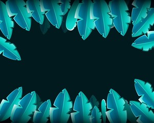 Illustration of tropical leaves background