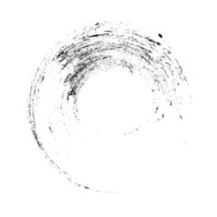 Vector shape . Circle stamps . Round brush stroke . Icon, logo, banner design . 