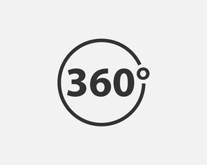 360 degree view vector icon