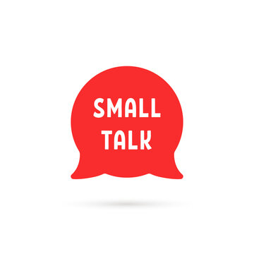 red small talk simple speech bubble