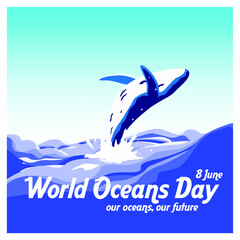 world ocean day vector image