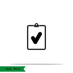 Approved Report, Checked Report Icon Illustration Logo Template. Report Sign Symbol. Vector Icon EPS 10