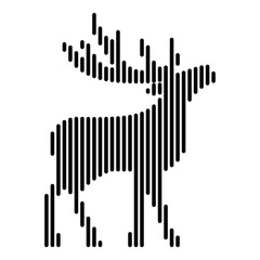 Creative deer symbol. Vector illustration.