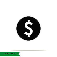 Money, Coin Icon Illustration. Currency Money Sign Symbol. Vector Icon EPS 10