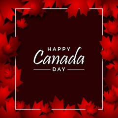 Illustration of happy canada day