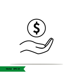 Save Money, Payment Icon Illustration. Money Sign Symbol. Vector Icon EPS 10