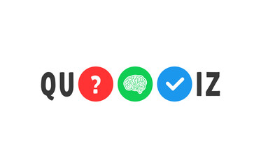 abstract colored text for quiz game