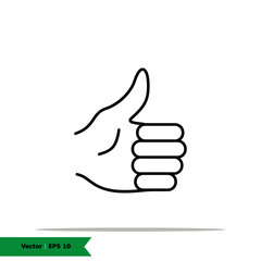 Like, Thumb Icon Illustration Logo Template. Hand Gesture Sign Symbol. Vector Line Icon EPS 10