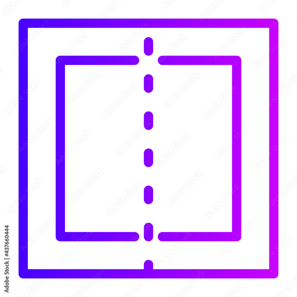 Poster cut paper icon with gradient color outline style. suitable for applications, mobile applications, we