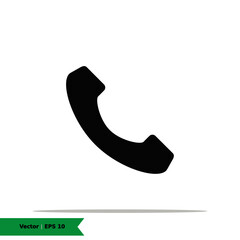 Call, phone Icon Illustration Logo Template. Communication Sign Symbol. Vector Line Icon EPS 10