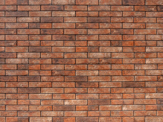 Brick wall with red bricks. Background.