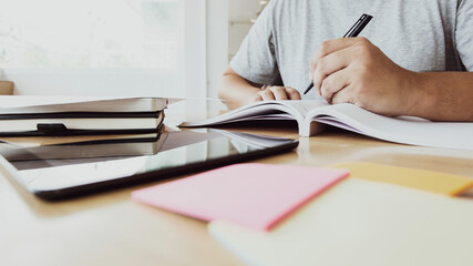 Mentor training colleagues discuss with student. teacher and education concept