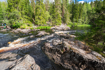 Ahvenkoski waterfall in Karelia