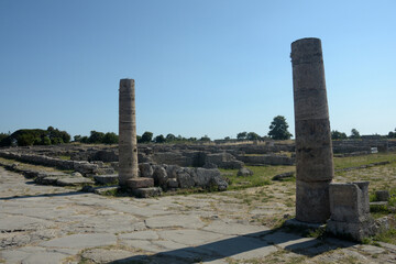 Italia : Veduta del parco Archeologico di Paestum,2 Giugno 2021.