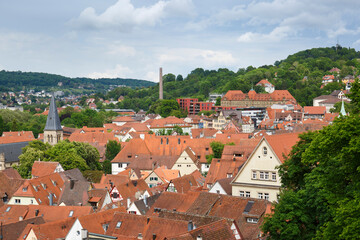 Fototapeta premium Stadtkern der Universitätsstand Tübingen am Neckar