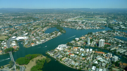 aerial view of the gold coast city