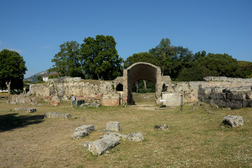 Italia : Veduta del parco Archeologico di Paestum,2 Giugno 2021.