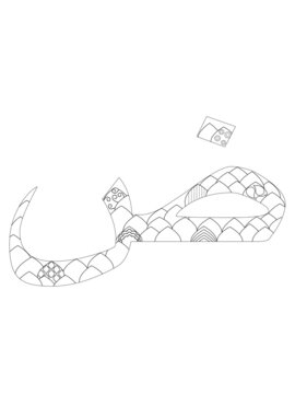Arabic letter daad coloring page 