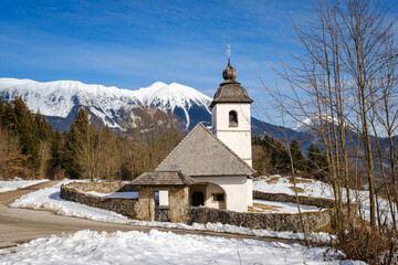 St. Katherine Church under Hom hill in winter