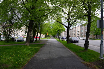 walkway in the city
