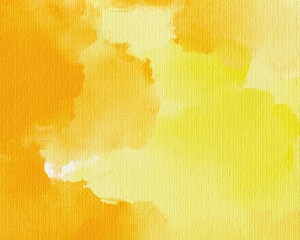 Hand drawing abstract watercolor backgroundon textured paper. Yellow colors. Use for poster, print, postcard, template, wedding, card, invitation, backdrop, surface, textile, design