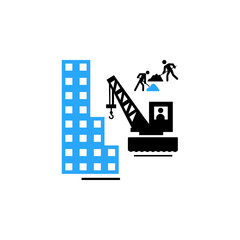 Obraz premium building construction colorful icon , building repair icon