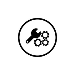 wrench icon, maintenance colorful icon
