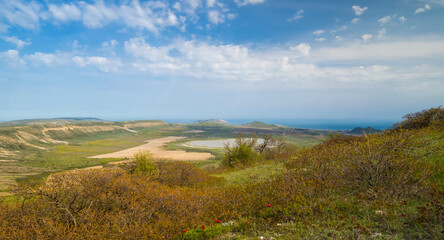 Fototapeta na wymiar Crimea sea mountains Nature of Crimea Beautiful places of Crimea